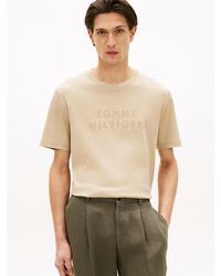 Tommy Hilfiger - Tonal Logo Interlock Knit T-Shirt - Lyst