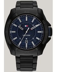 Tommy Hilfiger - Ionic-plated Black Bracelet Sports Watch - Lyst
