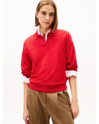 Tommy Hilfiger - Flag Embroidery Polo Jumper With Silk - Lyst
