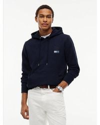 Tommy Hilfiger - Stack Logo Terry Drawstring Hoody - Lyst