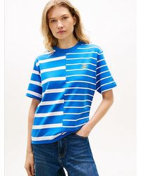 Tommy Hilfiger - Relaxed Fit Rundhals-T-Shirt Mit Streifen-Mix - Lyst