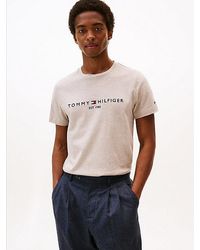 Tommy Hilfiger - Logo Embroidery Slim Jersey T-Shirt - Lyst