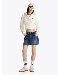 Tommy Hilfiger - Denim Minirok Met Sterrenstuds - Lyst