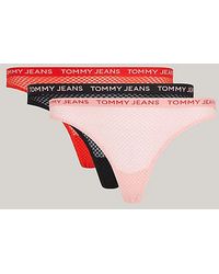 Tommy Hilfiger - Pack de 3 tangas Essential de cintura alta - Lyst