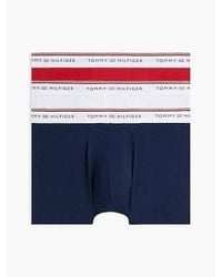 Tommy Hilfiger - 3 Pack Global Stripe Logo Waistband Trunks - Lyst