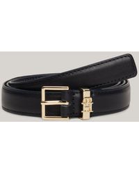 Tommy Hilfiger - High Waist Square Buckle Leather Belt - Lyst