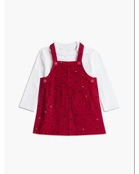 Tommy Hilfiger - Relaxed Heart Dungaree Dress Set - Lyst