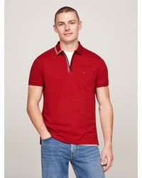 Tommy Hilfiger - Zip Placket Tipped Regular Fit Polo - Lyst