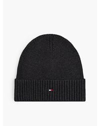 Tommy Hilfiger - Hilfiger Flag Embroidery Beanie With Cashmere - Lyst