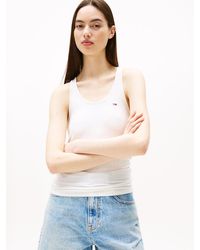 Tommy Hilfiger - Débardeur Côtelé À Dos Nageur - Lyst