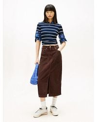 Tommy Hilfiger - Claire Utility-Midirock Aus Cord Mit Logo - Lyst