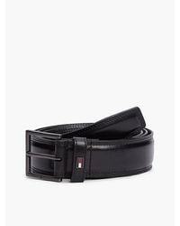 Tommy Hilfiger - Leather Th Business Topstitch Belt - Lyst