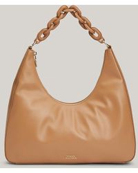 Tommy Hilfiger - Th Soft Chunky Chain Leather Hobo Bag - Lyst