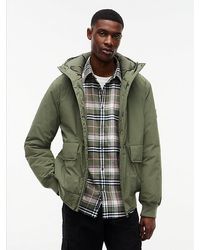 Tommy Hilfiger - Tommy Jeans Water Resistant Padded Hooded Bomber Jacket - Lyst