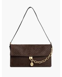 Tommy Hilfiger - Suede Th Monogram Chain Shoulder Bag - Lyst