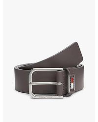 Tommy Hilfiger - Leren Scanton Riem Met Vierkante Gesp - Lyst