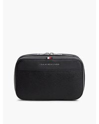 Tommy Hilfiger - Metal Logo Pebble Grain Washbag - Lyst