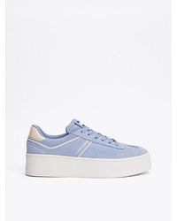 Tommy Hilfiger - The Greenwich Suède Sneaker Met Plateauzool - Lyst