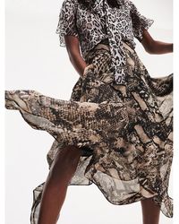 Tommy Hilfiger Zendaya Rok Met Slangenprint - Grijs