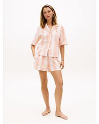 Tommy Hilfiger - Essential Linnenmix Pyjamaset Met Short - Lyst