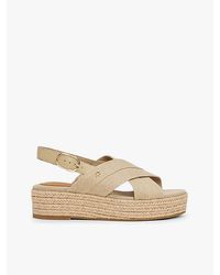 Tommy Hilfiger - Espadrilles-Sandale Aus Denim Mit Plateau - Lyst