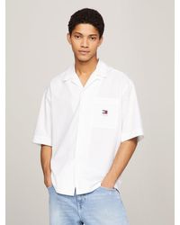Tommy Hilfiger - Logo Patch Relaxed Fit Short Sleeve Shirt - Lyst