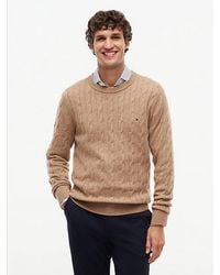 Tommy Hilfiger - Pure Lambswool Cable Knit Jumper - Lyst