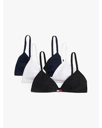 Tommy Hilfiger - Set Van 3 Heritage Triangel-Bh's Met Logo - Lyst