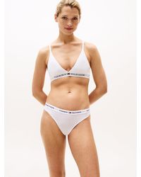 Tommy Hilfiger - Reggiseno A Triangolo Sfoderato Con Logo - Lyst