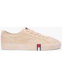 Tommy Hilfiger - Archive Flag Stripe Washed Canvas Trainers - Lyst