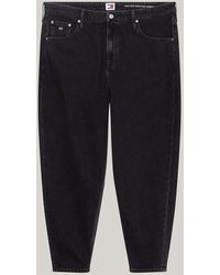 Tommy Hilfiger - Curve Mom Ultra High Rise Tapered Black Jeans - Lyst