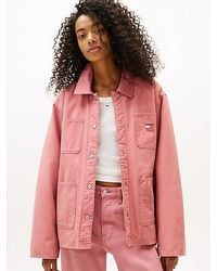 Tommy Hilfiger - Boxy Gewatteerd Chore Jack Met Badge - Lyst