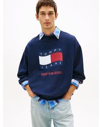 Tommy Hilfiger - 90S Wavy Flag Terry Crew Neck Sweatshirt - Lyst