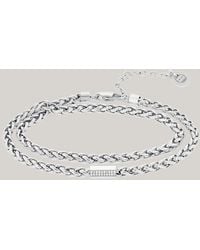 Tommy Hilfiger - Crystal-embellished Charm Stainless Steel Chain Bracelet - Lyst