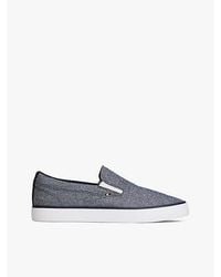 Tommy Hilfiger - Slipper-Sneaker Aus Leinen-Chambray-Jacquard - Lyst