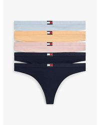 Tommy Hilfiger - Pack De 5 Tangas Heritage Con Logo - Lyst