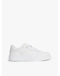 Tommy Hilfiger - Leder-Sneaker Mit Cupsole - Lyst
