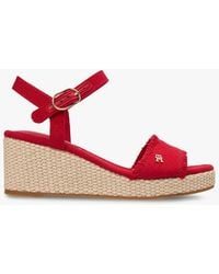 Tommy Hilfiger - Th Monogram Woven Wedge Espadrilles - Lyst