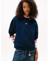 Tommy Hilfiger - Boxy Fit Terry Sweatshirt Met Tommy-Badge - Lyst