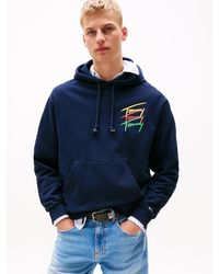 Tommy Hilfiger - Felpa Relaxed Fit Con Cappuccio E Logo - Lyst