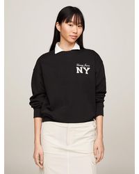 Tommy Hilfiger - Essential Logo Embroidery Relaxed Fit Sweatshirt - Lyst