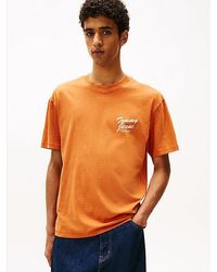 Tommy Hilfiger - Relaxed Fit T-Shirt Met Ronde Hals En Ruglogo - Lyst