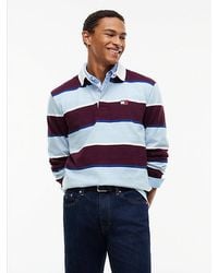 Tommy Hilfiger - Tommy Jeans Tommy Badge Stripe Relaxed Rugby Shirt - Lyst