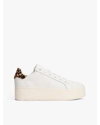 Tommy Hilfiger - Platformsneaker Met Luipaardprint En Leer - Lyst