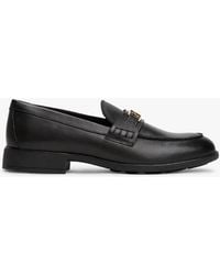 Tommy Hilfiger - Lightweight Leather Th Monogram Horsebit Loafers - Lyst