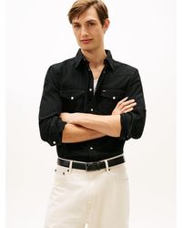 Tommy Hilfiger - Regular Fit Washed Denim Shirt - Lyst