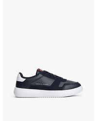 Tommy Hilfiger - Leren Sneaker Met Fijne Profielzool - Lyst