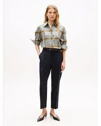 Tommy Hilfiger - Timeless Slim Straight Leg Ankle Trousers - Lyst
