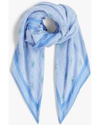 Tommy Hilfiger - Pure Linen Repeat Logo Square Scarf - Lyst