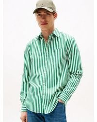 Tommy Hilfiger - Th Flex Regular Fit Hemd Mit Streifen - Lyst